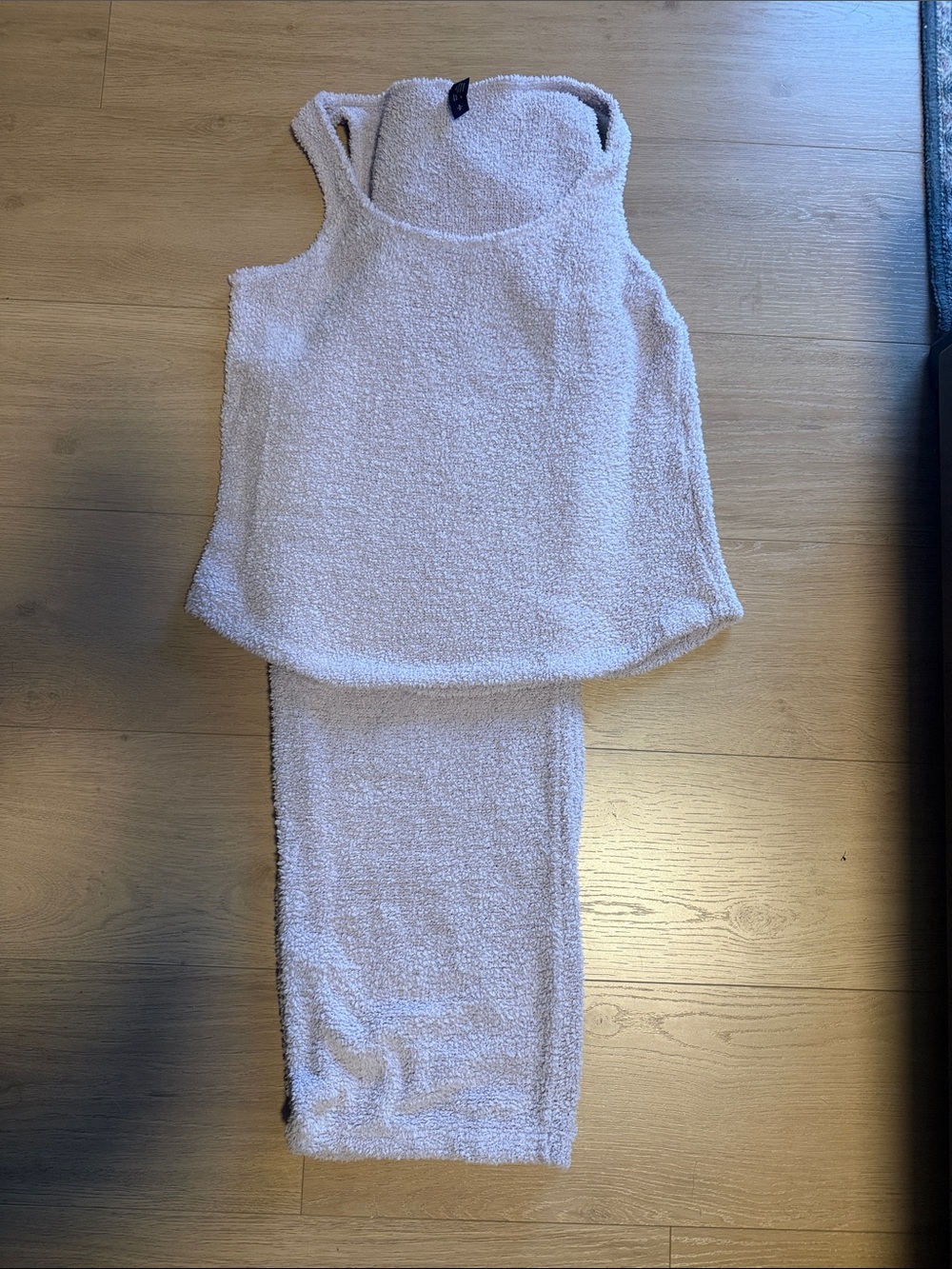 Soft Plush Tank Top & Leggings Set - Light Pink - Kids